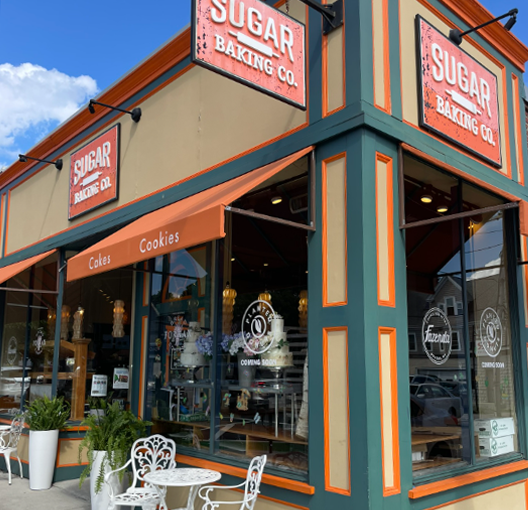 Sugar Baking Co. storefront.